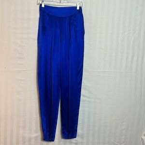 Vintage 90’s Blue Silk High Waisted Pants